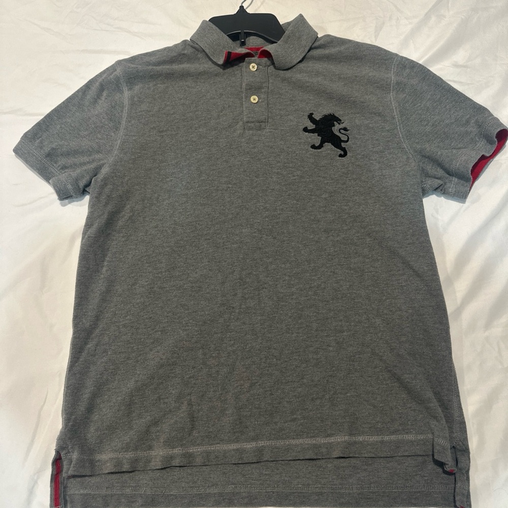 Express Gray Polo with Black Emblem
